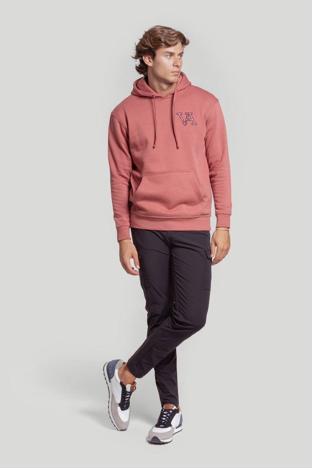 Sudadera la vaquera con capucha color teja