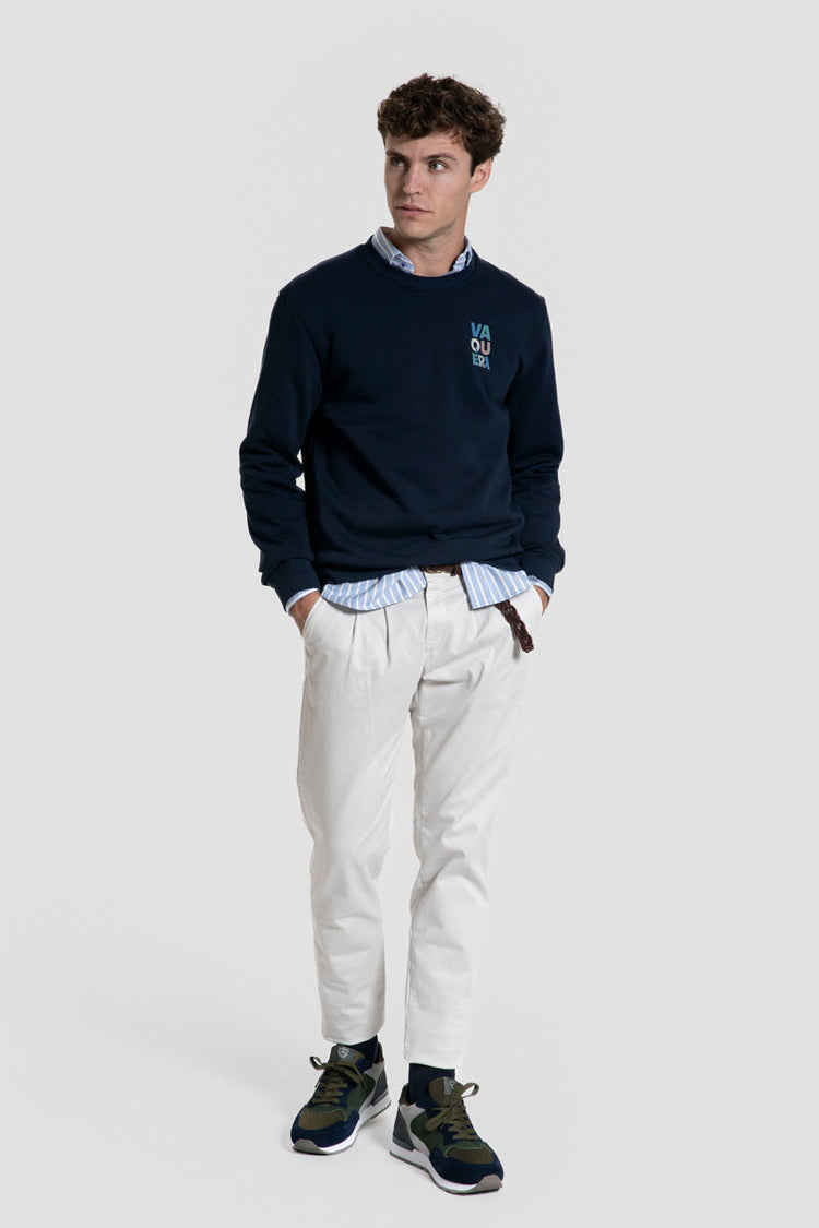 Sudadera la vaquera azul marino estampado