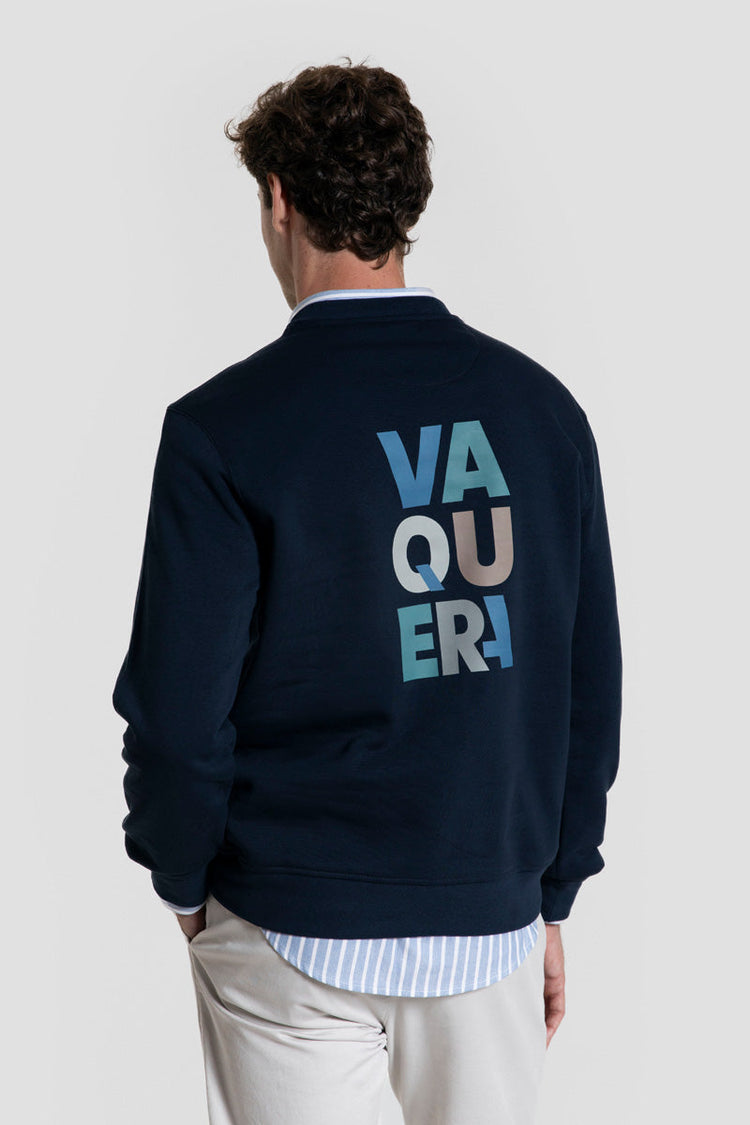 Sudadera la vaquera azul marino estampado