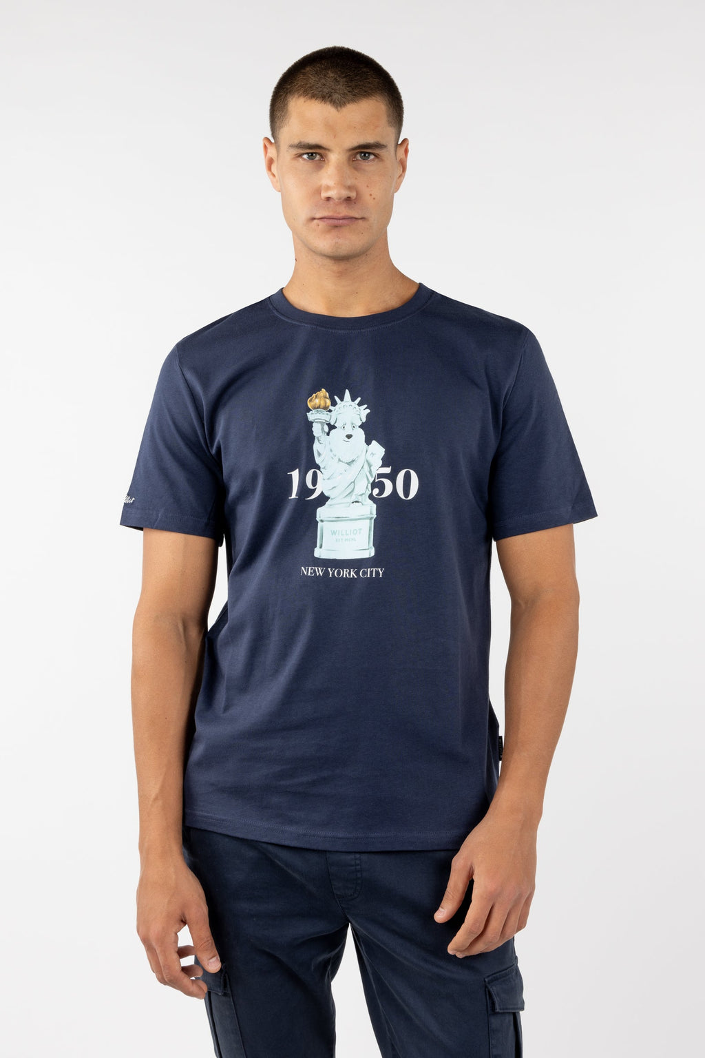 Camiseta corta con estampado williot