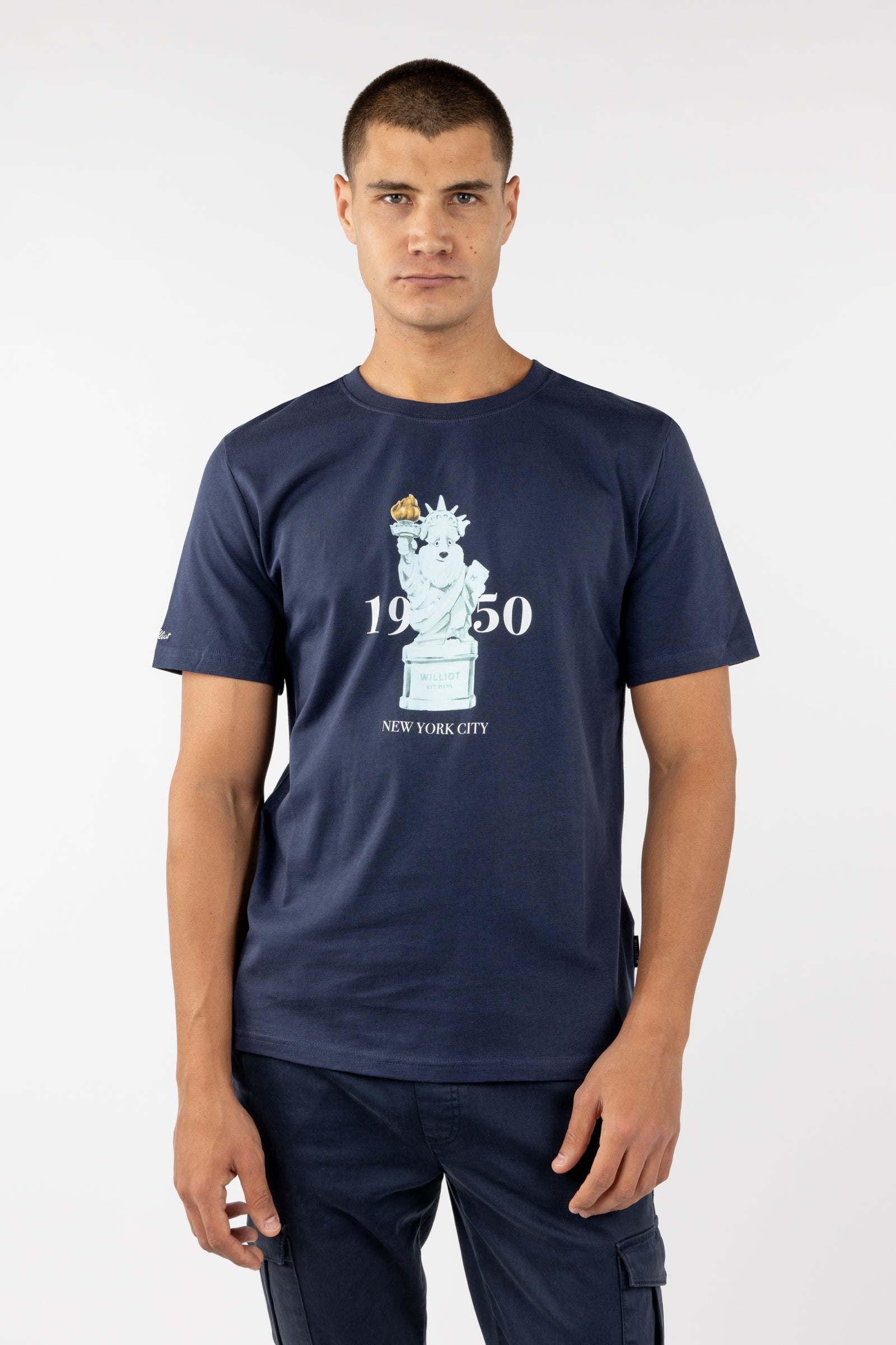 Camiseta corta con estampado williot