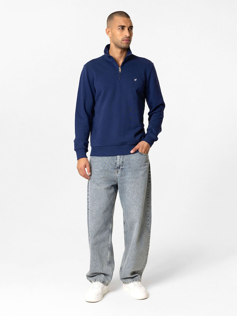 Sudadera half zip azul marino williot