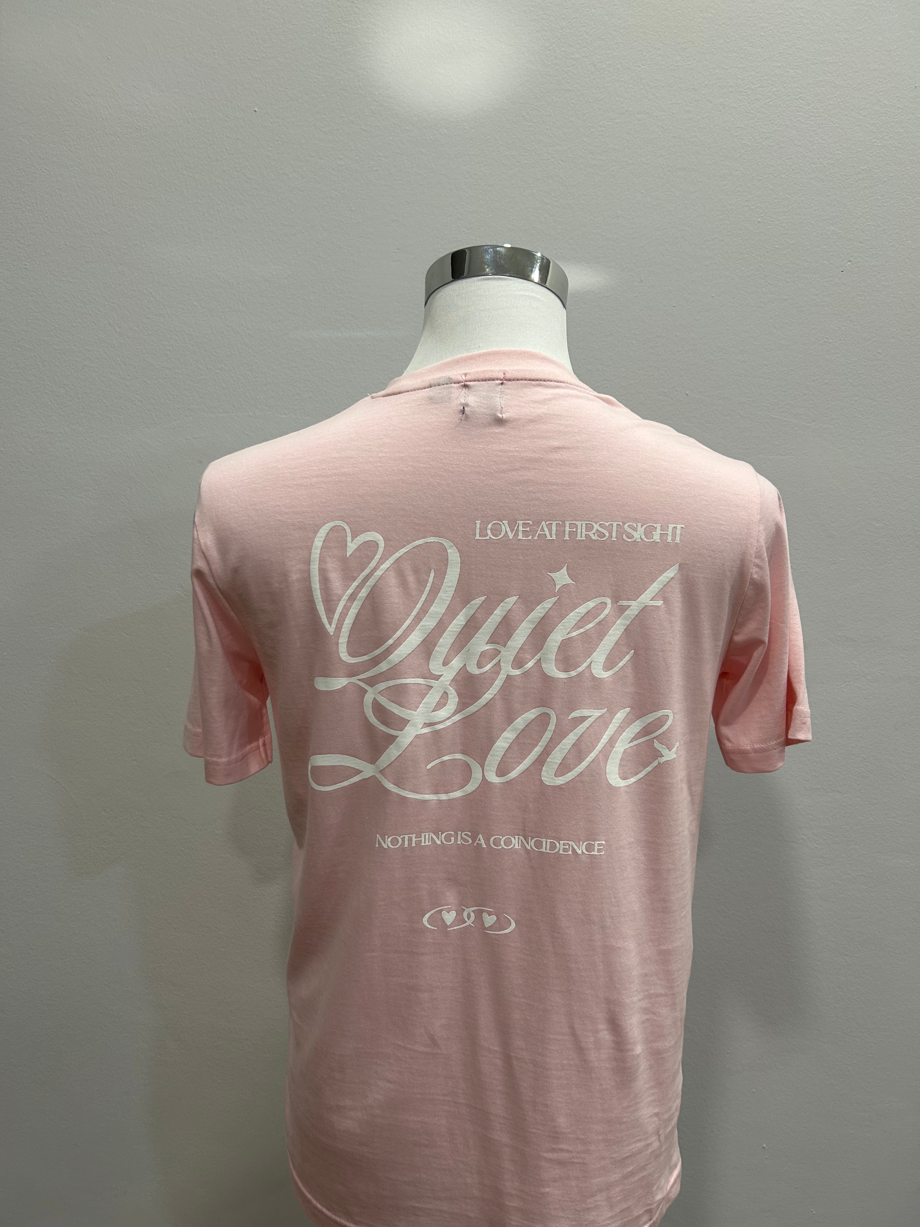 Camiseta Quiet Love Rosa