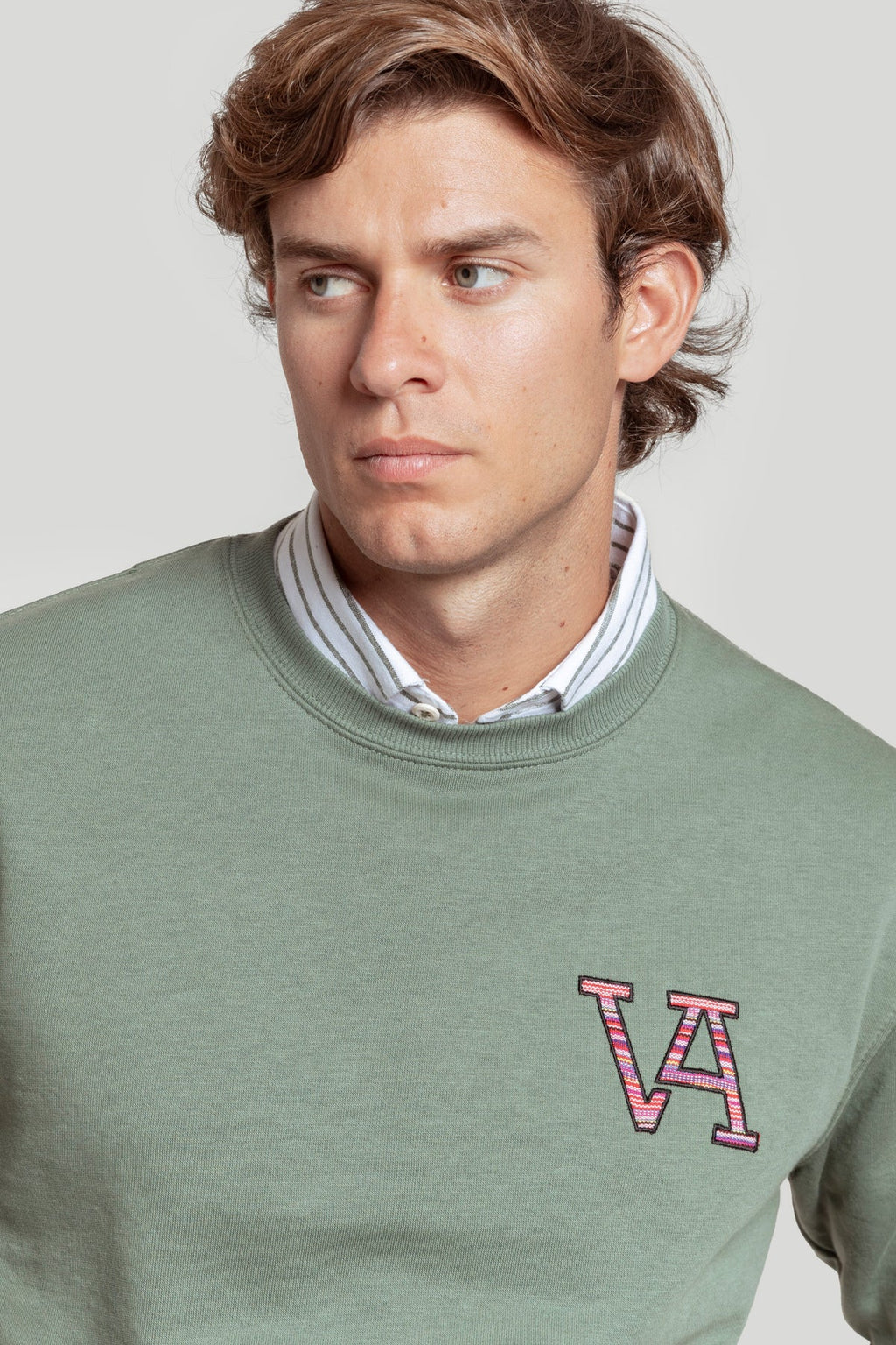 Sudadera la vaquera verde hoja sin capucha