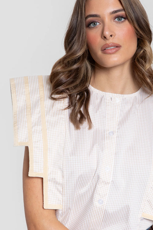 Blusa Mangas Vainilla Vichy