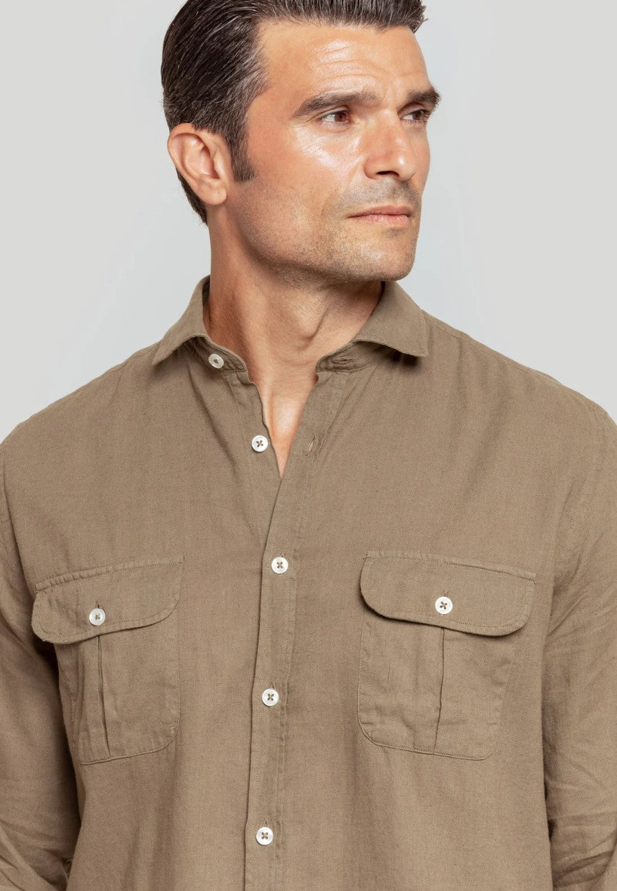 Camisa Guayabera kaki